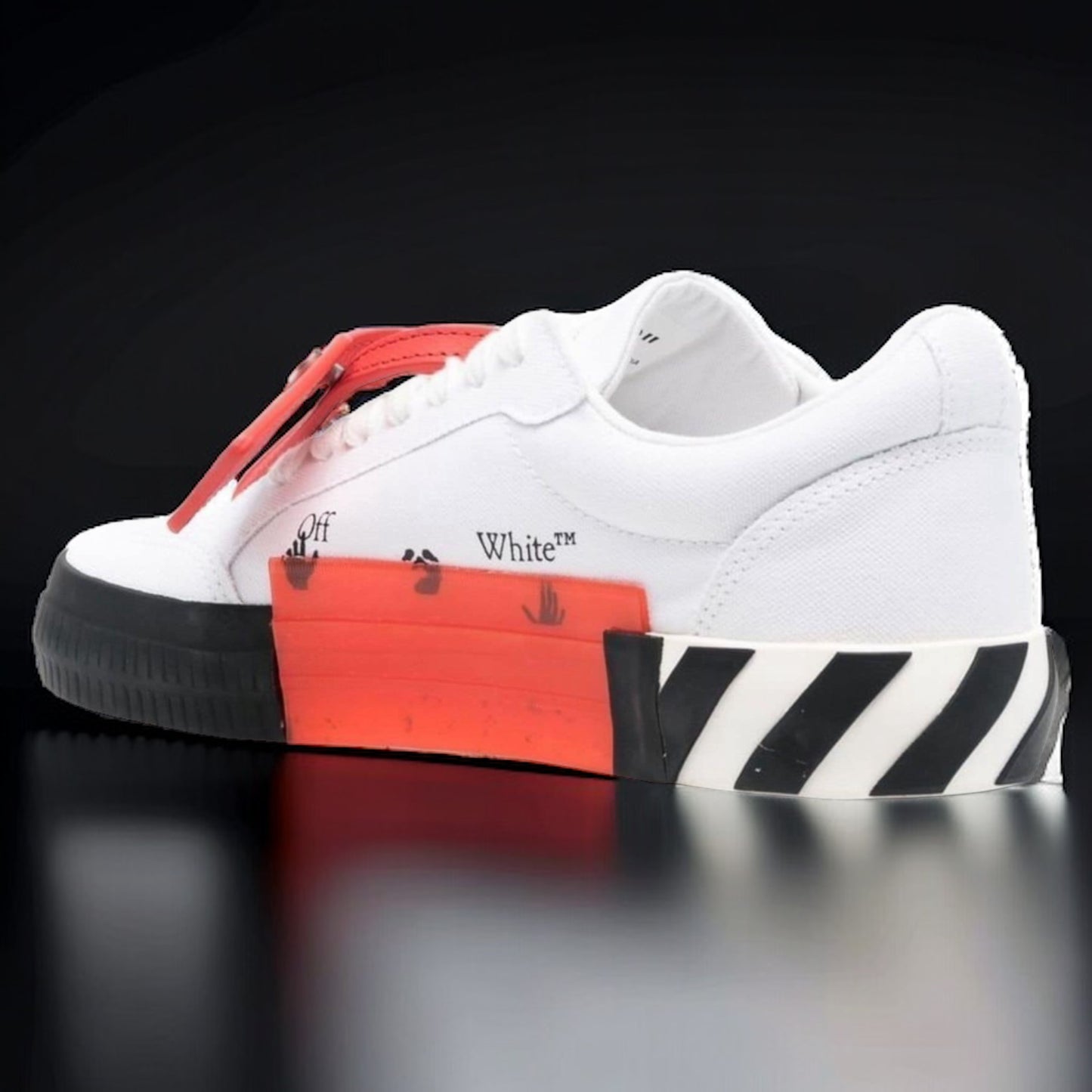 Off-White Low Vulcanized "White/Back/Fuchsia"