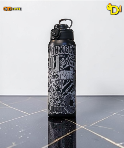 9007 - Graffiti Water Bottles - Black