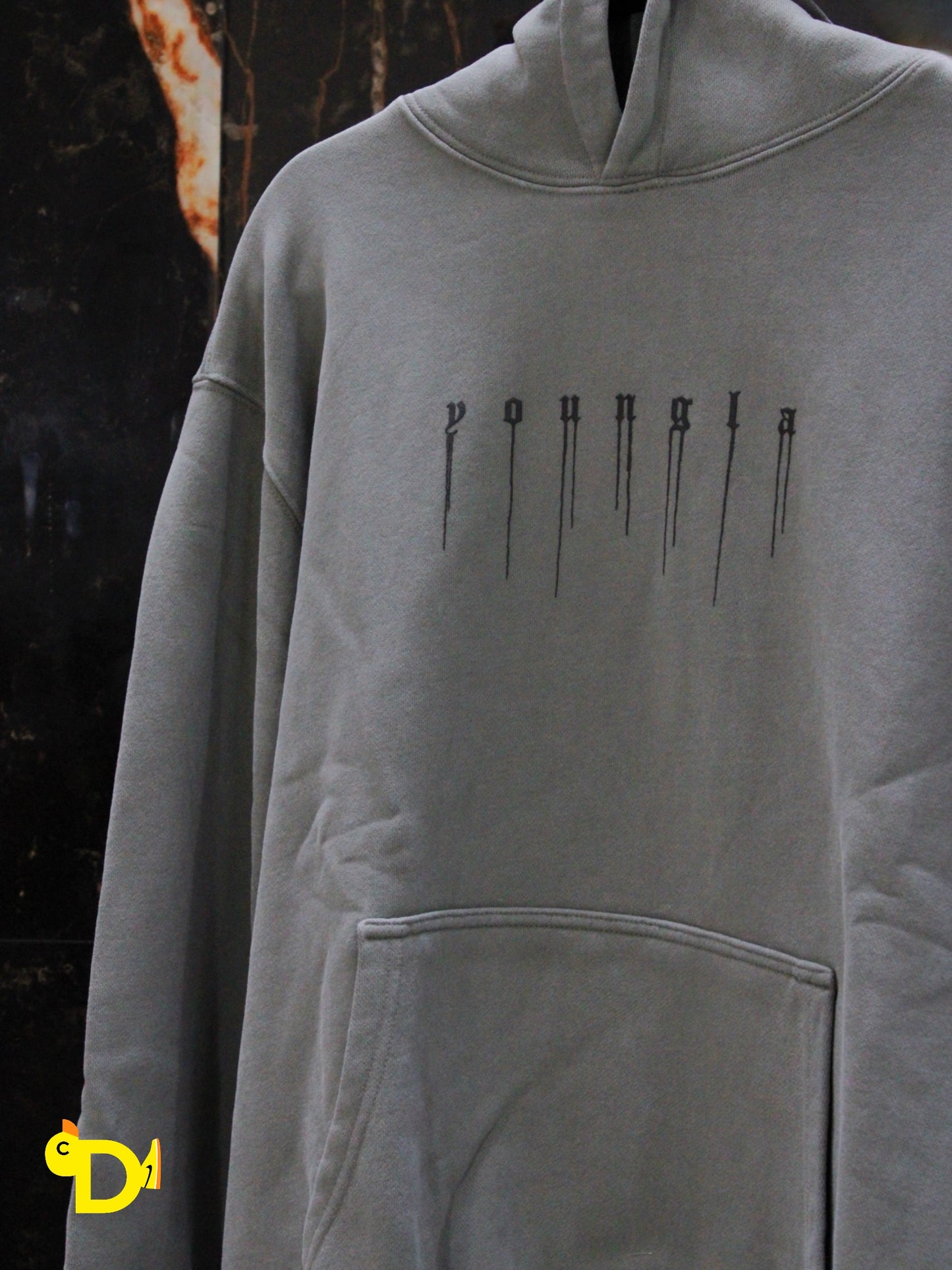551 - Drippy Skull Hoodie (Grey)