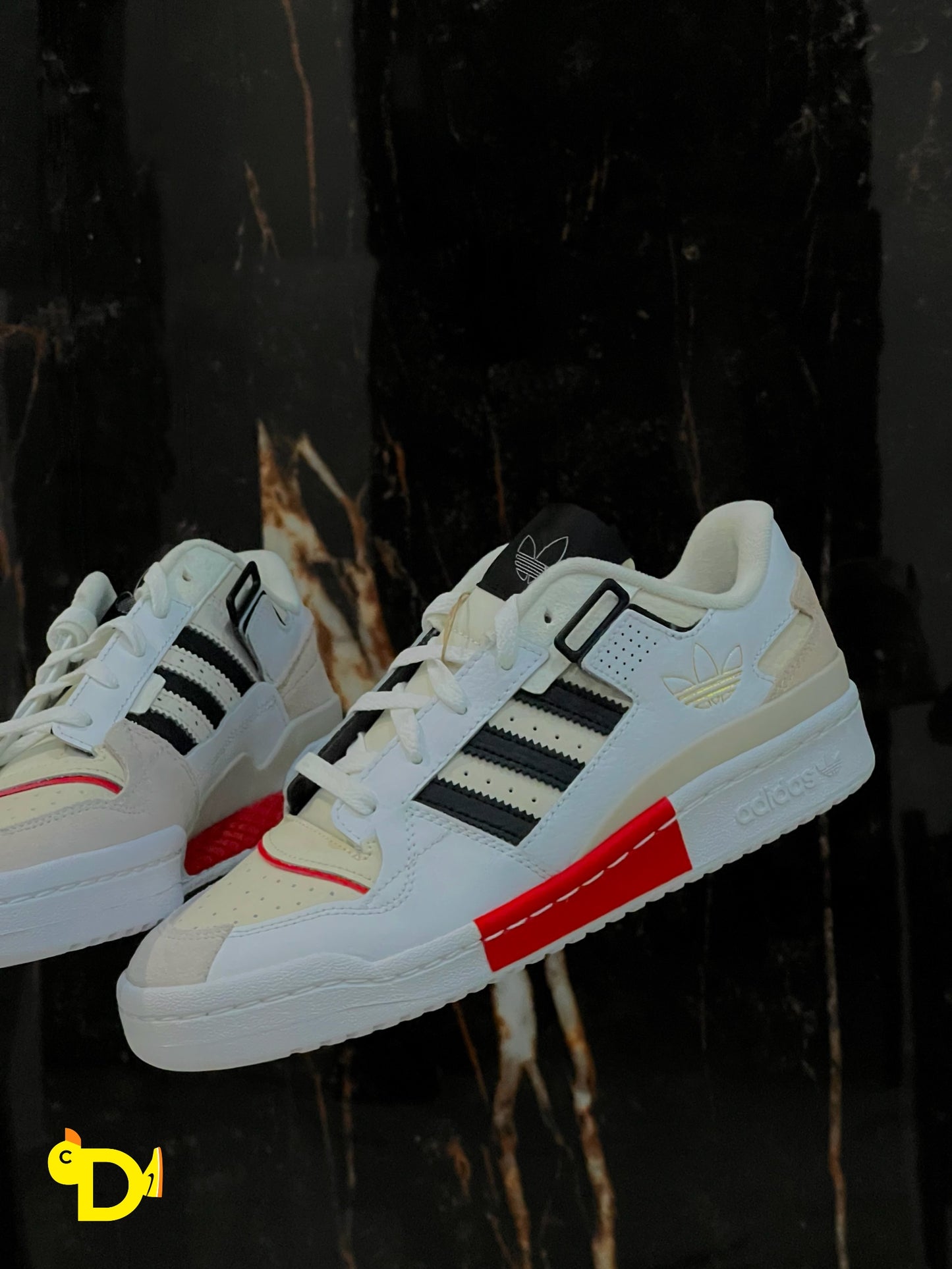 Adidas Forum Exhibit Low "White Vivid Red"