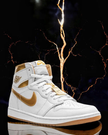 Air Jordan 1 High OG "White and Gold"