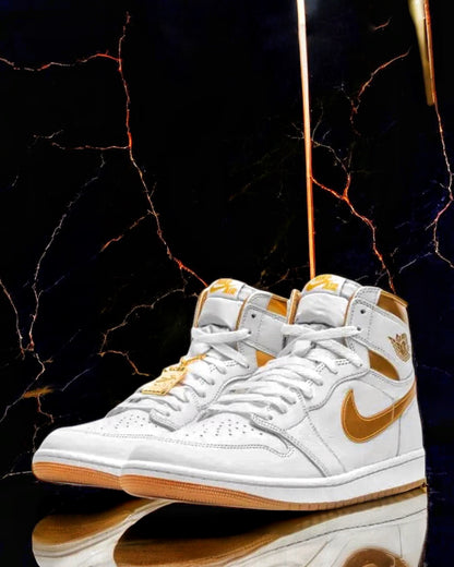 Air Jordan 1 High OG "White and Gold"