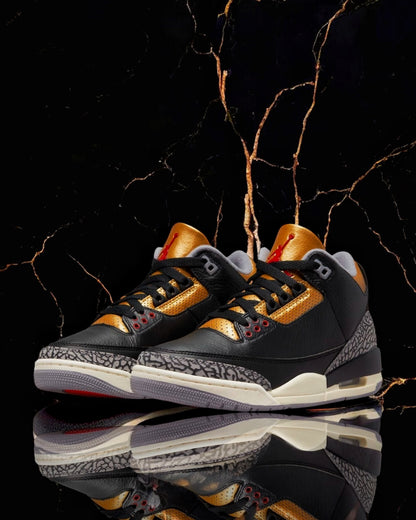 Air Jordan 3 Retro "Black Cement Gold"