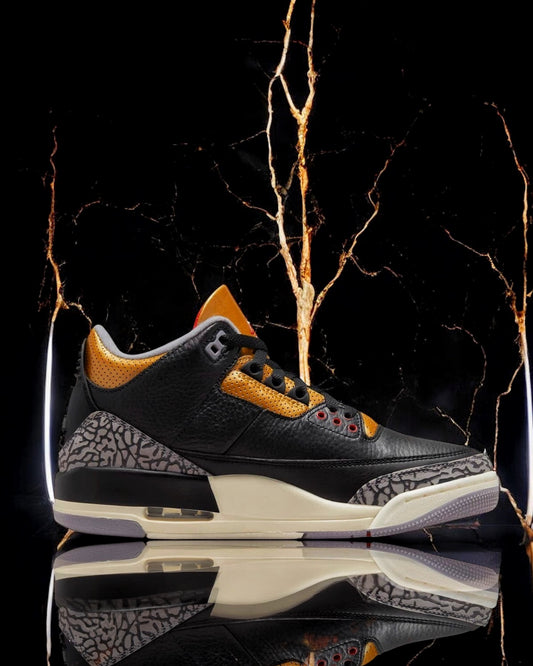 Air Jordan 3 Retro "Black Cement Gold"