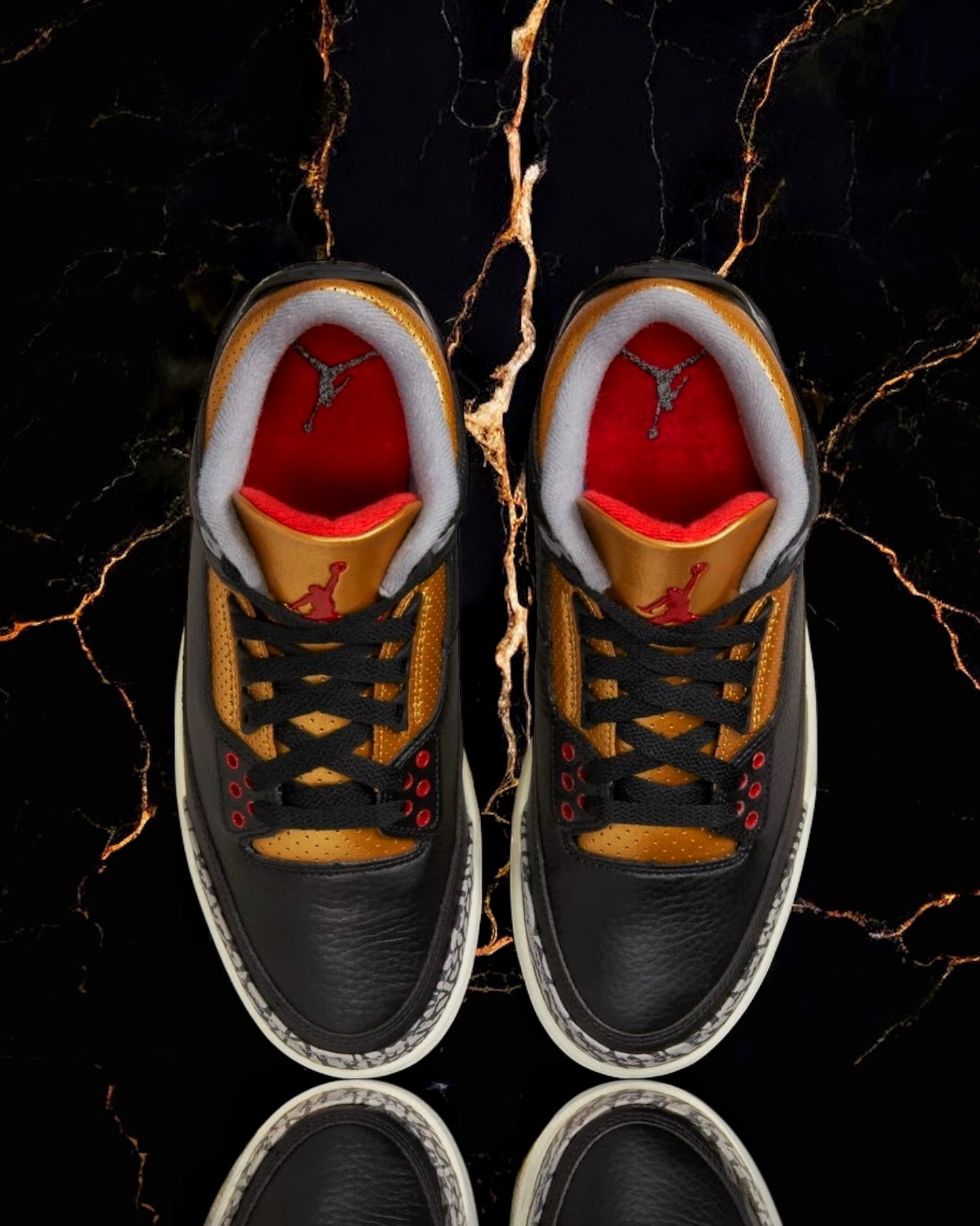 Air Jordan 3 Retro "Black Cement Gold"