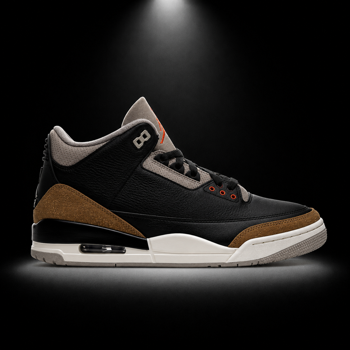 Air Jordan 3 Retro Desert Elephant, vista lateral — Crazy!Duck Hype