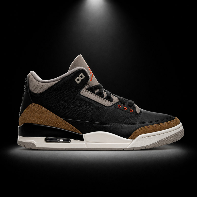 Air Jordan 3 Retro Desert Elephant, vista lateral — Crazy!Duck Hype