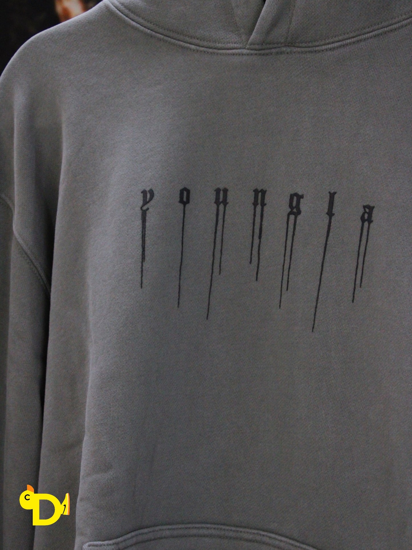 551 - Drippy Skull Hoodie (Grey)