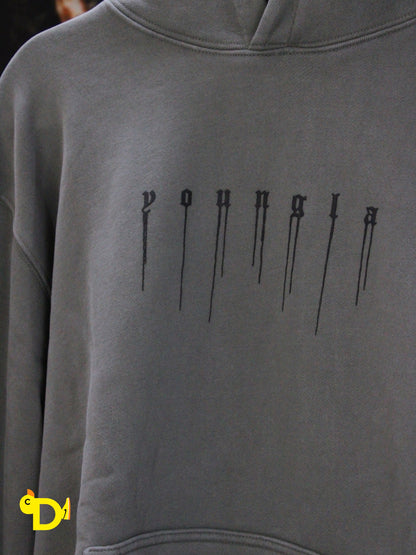 551 - Drippy Skull Hoodie (Grey)