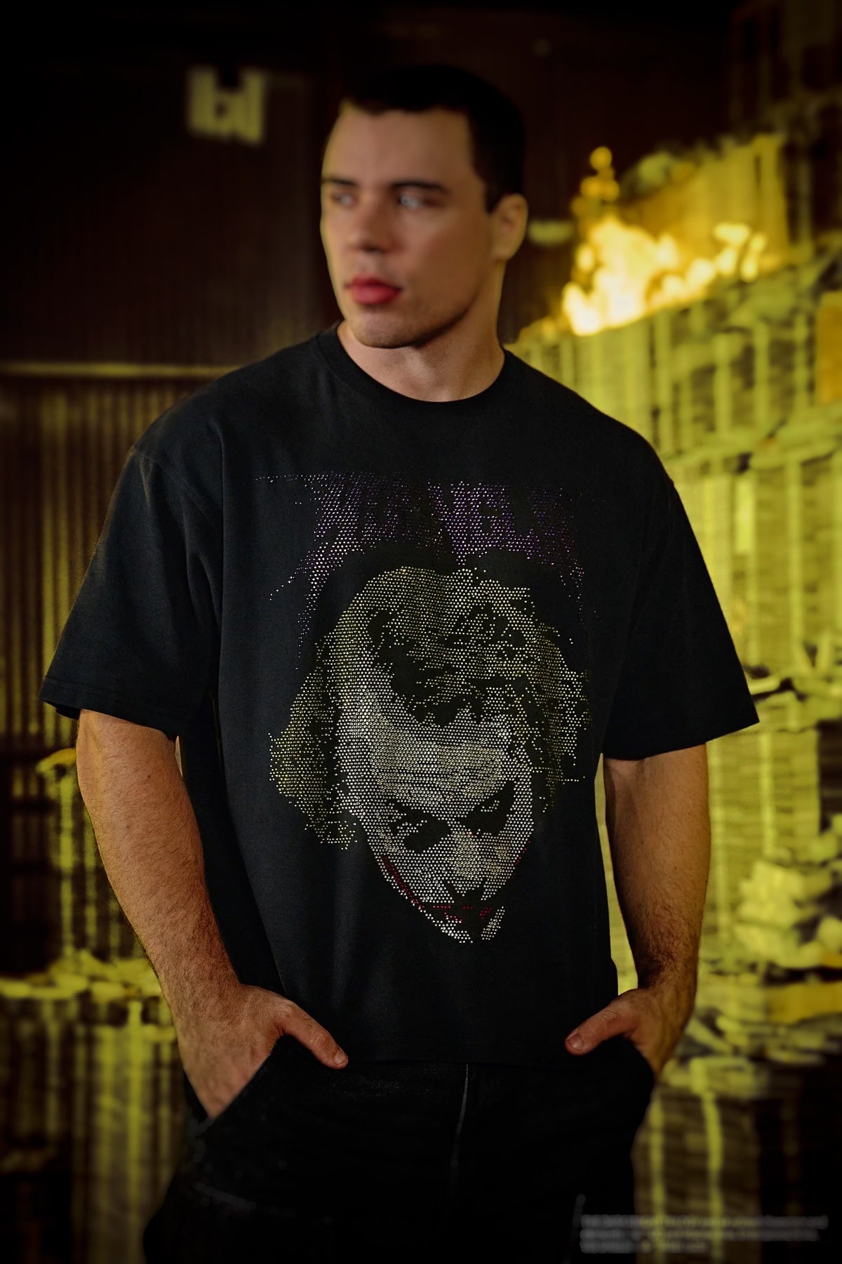 4257-Batman Rhinestone Tees -JokerR