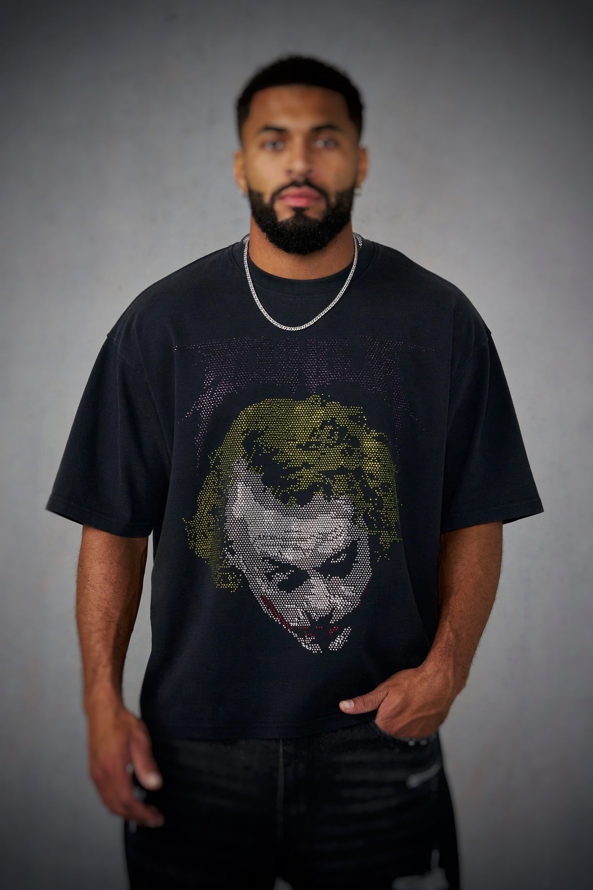 4257 - Batman Rhinestone Tees - JokerR