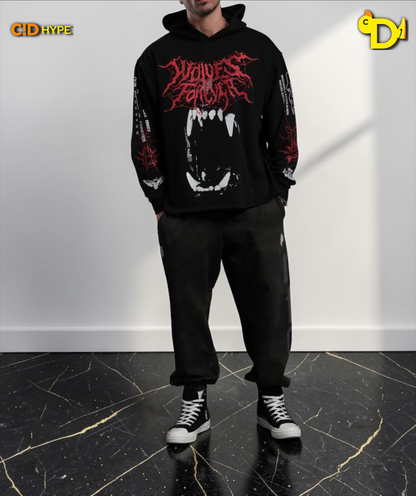 Blood Thirsty Webs "Moaty" Hoodie in Black