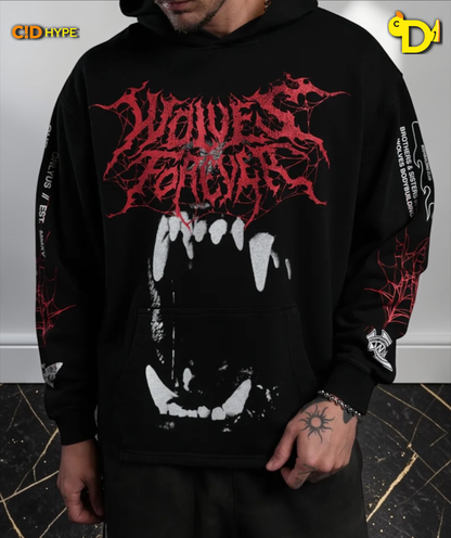 Blood Thirsty Webs "Moaty" Hoodie in Black
