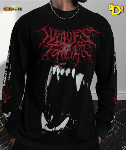 Blood Thirsty Webs "Premium" L/S Tee in Black