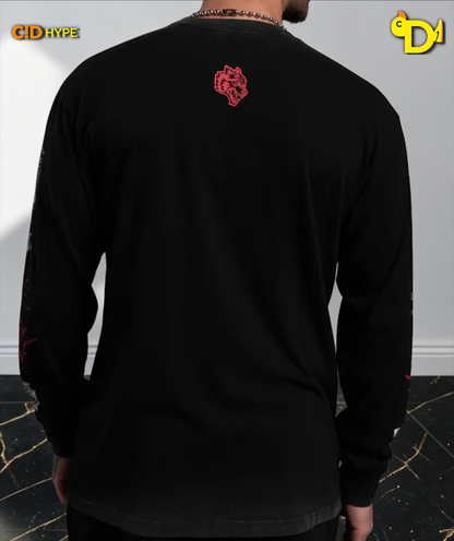 Blood Thirsty Webs "Premium" L/S Tee in Black