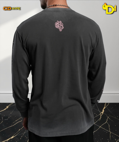 Blood Thirsty Webs "Premium" L/S Tee in Wolf Gray