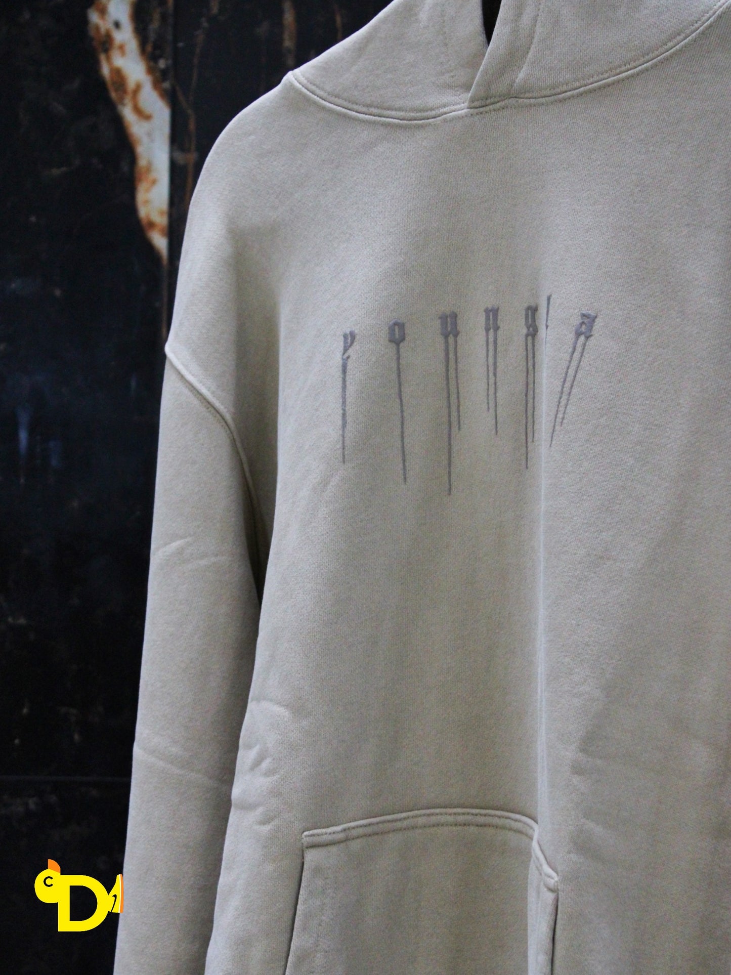 551 - Drippy Skull Hoodie (Beige)