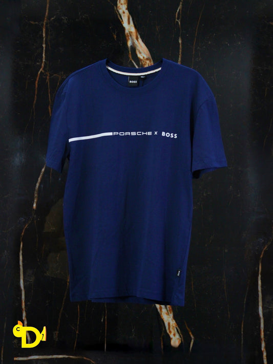 Playera Azul Boss x Porsche