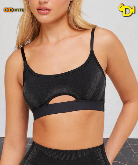 Charge Seamless Sport Bra “Black/Graphite Grey”