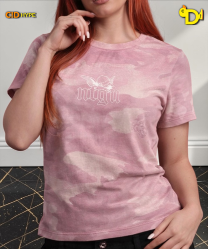 Cherub NFGU "Eden" S/S Tee in Blush Vintage Woodland Camo