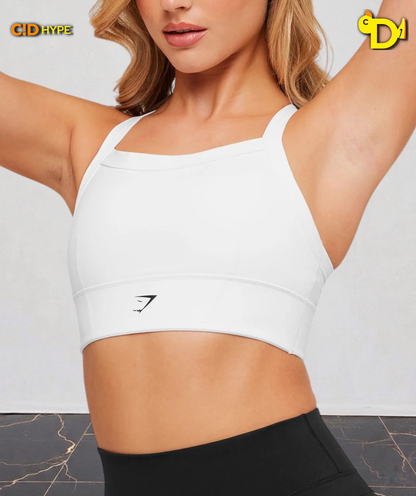 Compression Sports Bra “GS White”