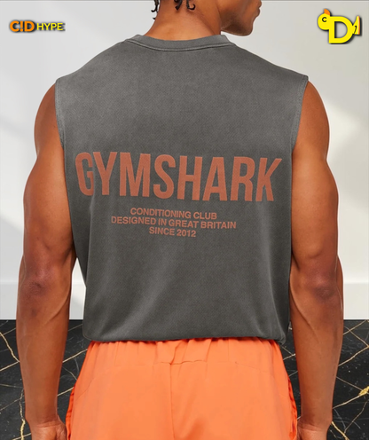 Conditioning Club Washed Tank "Black/Dayglow Peach/Wash"