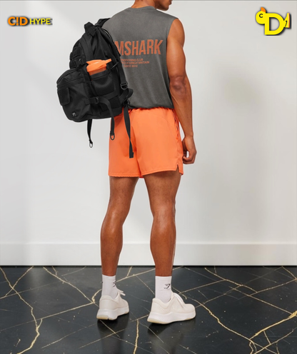 Conditioning Club Washed Tank "Black/Dayglow Peach/Wash"