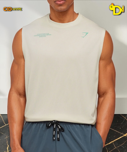 Conditioning Club Washed Tank "Soft White/Pop Turquoise/Wash"