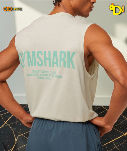 Conditioning Club Washed Tank "Soft White/Pop Turquoise/Wash"