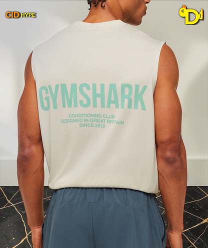 Conditioning Club Washed Tank "Soft White/Pop Turquoise/Wash"