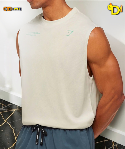 Conditioning Club Washed Tank "Soft White/Pop Turquoise/Wash"