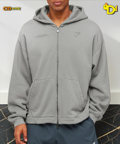 Conditioning Club Washed Zip Through Hoodie "Smokey Grey/Wash"
