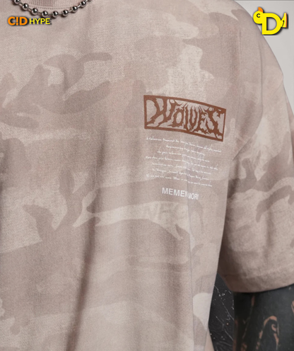 Create V2 "Premium" Oversized Tee in Clay Vintage Woodland Camo