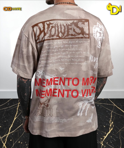 Create V2 "Premium" Oversized Tee in Clay Vintage Woodland Camo