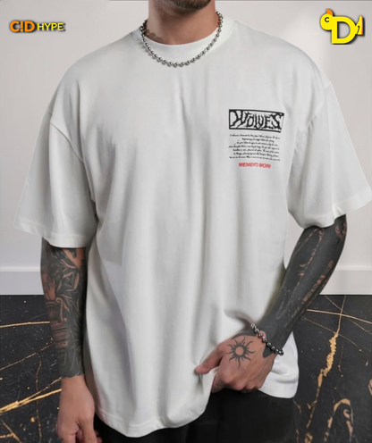 Create V2 "Premium" Oversized Tee in Cream