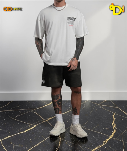 Create V2 "Premium" Oversized Tee in Cream
