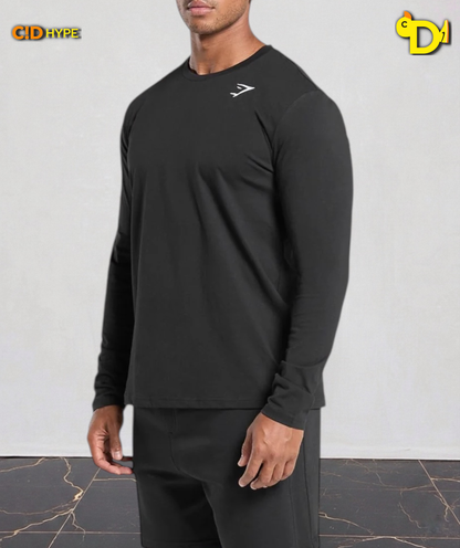 Crest Long Sleeve T-Shirt "Black"