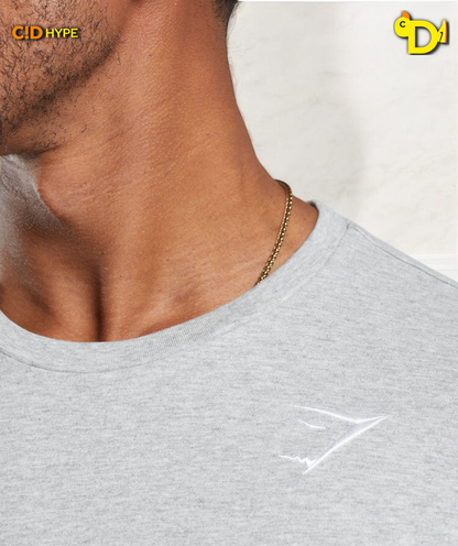 Crest Long Sleeve T-Shirt "Light Grey Marl"