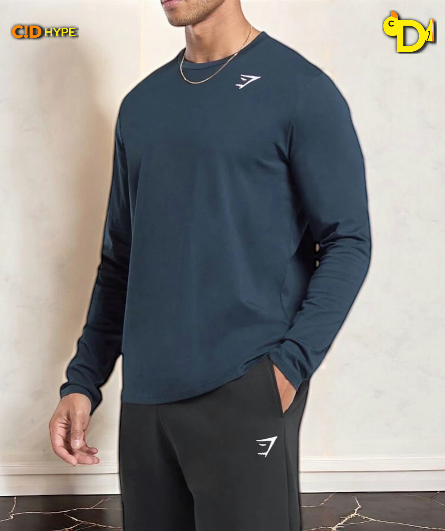 Crest Long Sleeve T-Shirt "Navy"