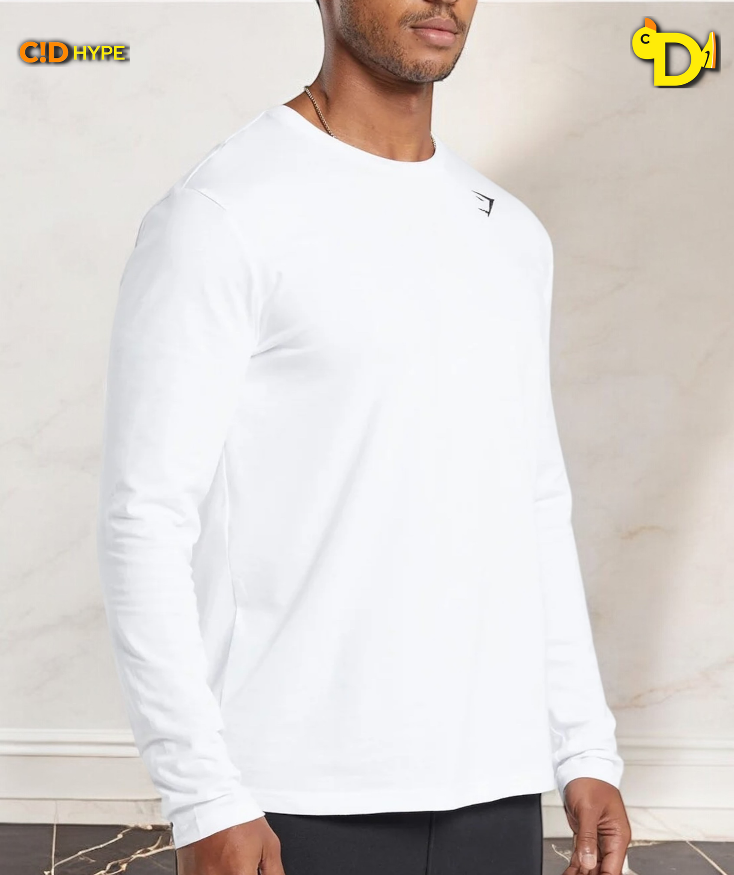 Crest Long Sleeve T-Shirt "White"