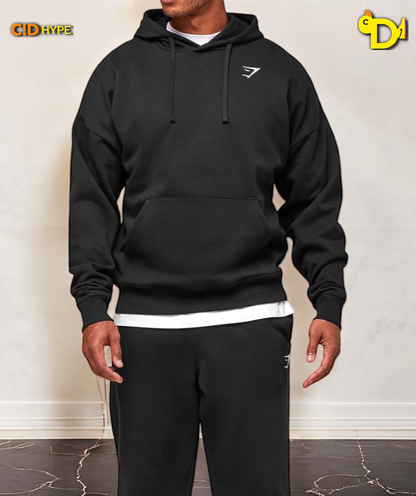Crest Oversized Hoodie "Black"