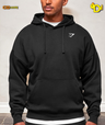 Crest Oversized Hoodie "Black"