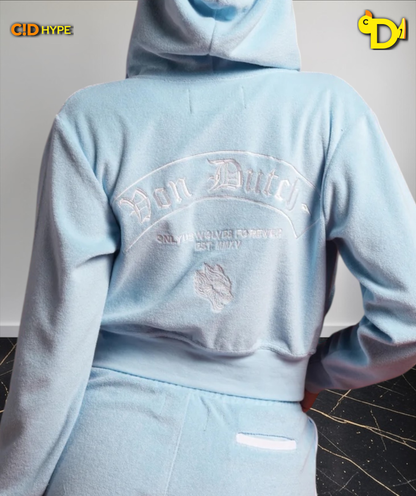 Darc Covenant "Tia" Zip Up Hoodie in Baby Blue