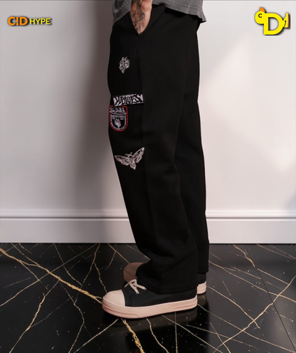 Darc Kulture Bigelow Cargo Sweat Pants in Black
