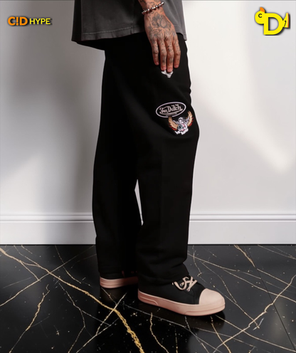 Darc Kulture Bigelow Cargo Sweat Pants in Black