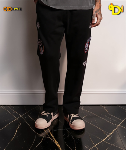 Darc Kulture Bigelow Cargo Sweat Pants in Black