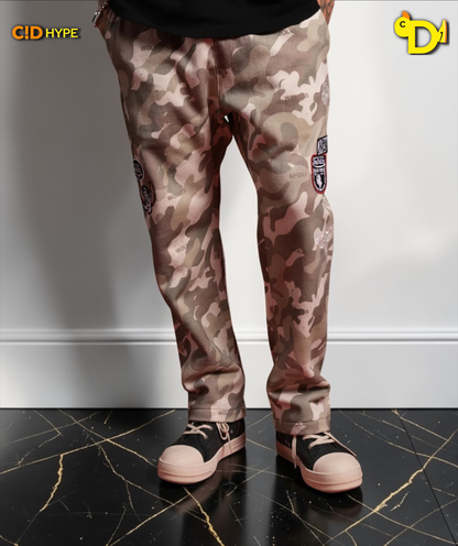 Darc Kulture Bigelow Cargo Sweat Pants in DSVD Green Camo