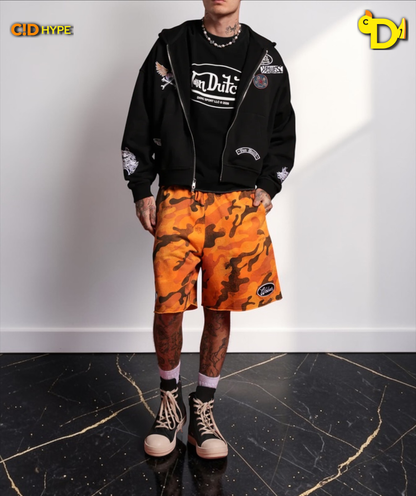 Darc Kulture Vex Double Zip Hoodie in Black