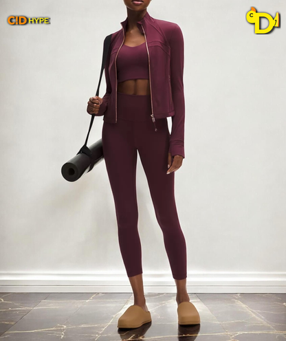 Define Cropped Jacket Nulu "Burgundy Bay/Rose Gold/Rose Gold"