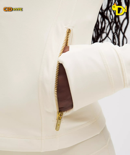 Define Cropped Jacket Nulu "Light Ivory/Gold/Gold"